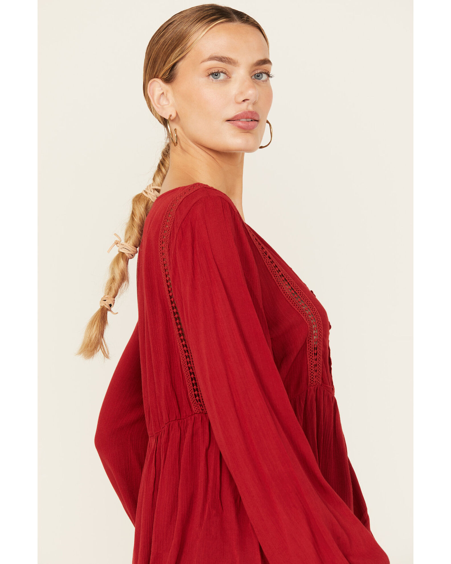 Product Name: Wild Moss Women's Crochet Trim Top
