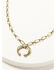 Image #1 - Shyanne Women's Soleil Squash Blossom Gold Necklace, Gold, hi-res