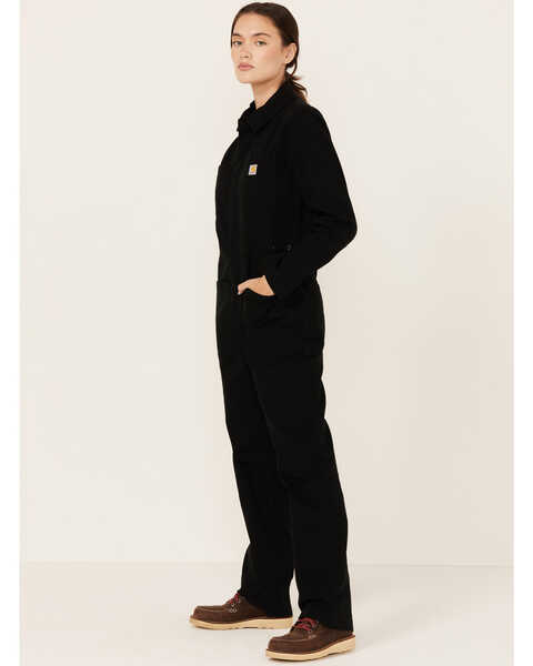 Image #2 - Carhartt Women's Rugged Flex® Relaxed Fit Canvas Coveralls , Black, hi-res