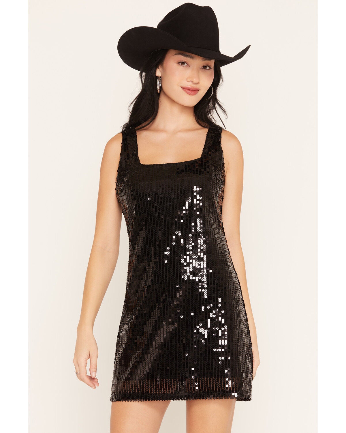 Image #2 - Sadie & Sage Women's Encore Sleeveless Sequins Mini Dress, Black, hi-res