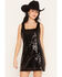 Image #2 - Sadie & Sage Women's Encore Sleeveless Sequins Mini Dress, Black, hi-res