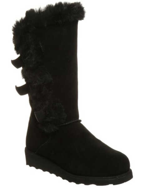 Bearpaw Women's Genevieve Boots - Round Toe , Black, hi-res
