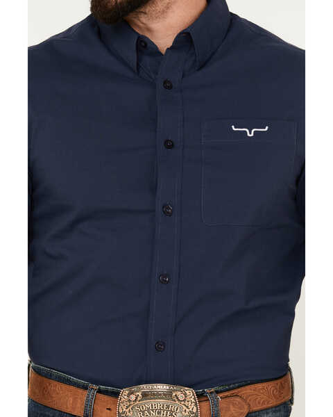 Image #3 - Kimes Ranch Men's Solid Long Sleeve Button Down Western Shirt, Navy, hi-res