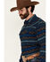 Image #2 - Cody James Men's Detroit Southwestern Print Long Sleeve Snap Flannel Shirt, Navy, hi-res