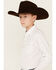 Image #2 - Cody James Boys' North Star Geo Print Long Sleeve Pearl Snap Western Shirt, Ivory, hi-res