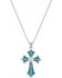 Image #1 - Montana Silversmiths Women's River of Lights Cross Necklace, Silver, hi-res