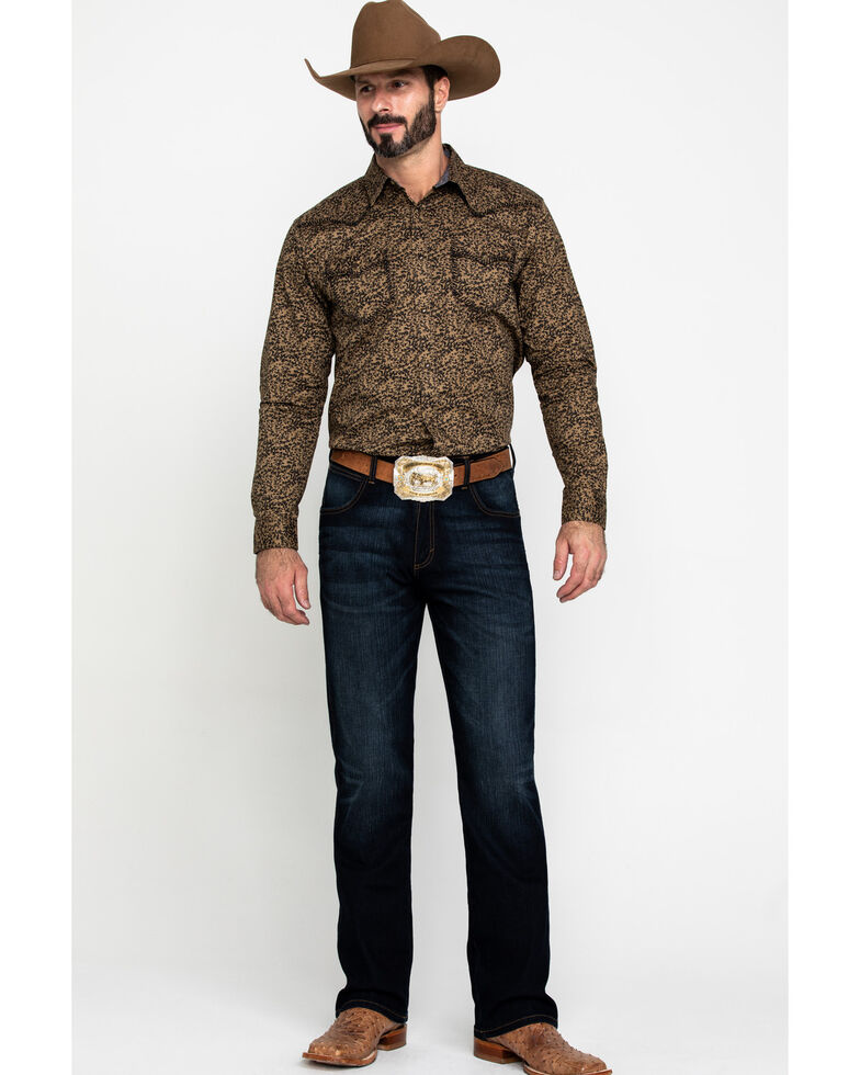 Cody James Men S Lemaire Abstract Floral Print Long Sleeve Western