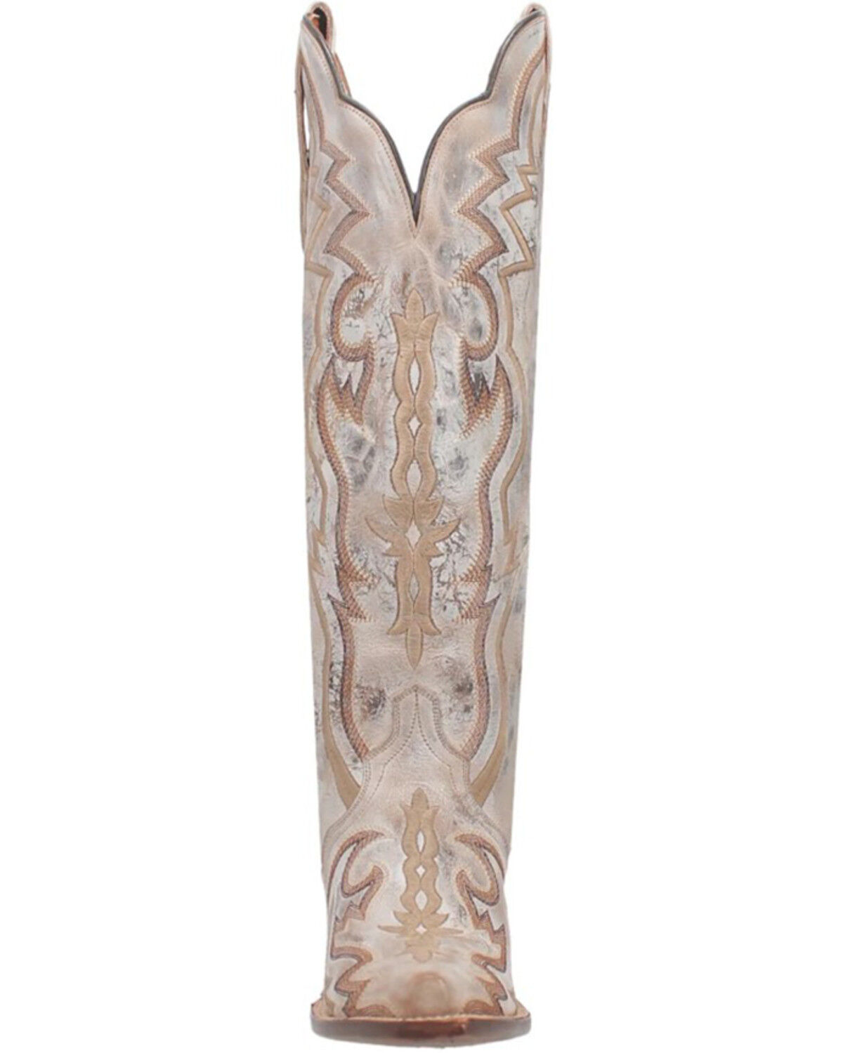 Image #4 - Dan Post Women's 16" Triad Silvie Tall Western Boots - Snip Toe, Ivory, hi-res