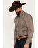 Image #2 - Cody James Men's Crossed Geo Print Long Sleeve Button-Down Stretch Western Shirt, Brown, hi-res