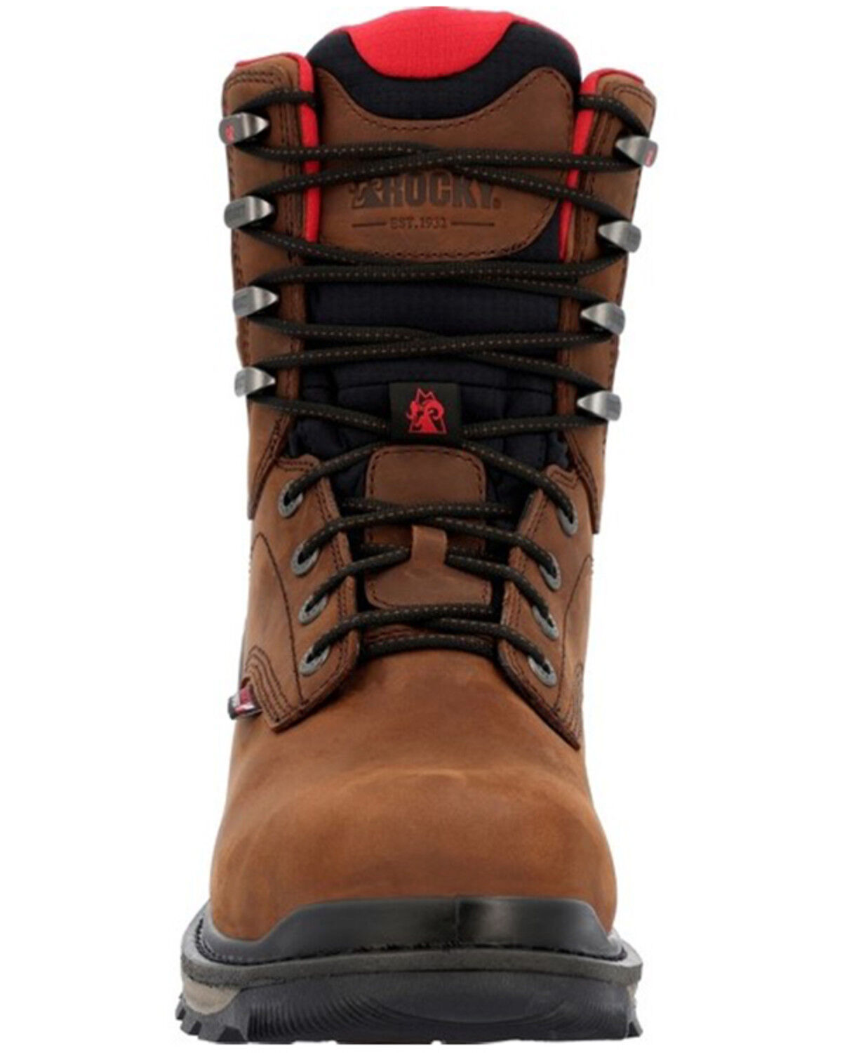 Image #4 - Rocky Men's Rams Horn Waterproof 8" Lace-Up Work Boots - Composite Toe, Brown, hi-res