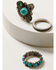 Image #2 - Shyanne Women's Shimmer Concho 5pc Ring Set, Silver, hi-res