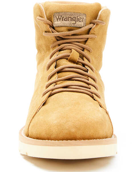 Image #4 - Wrangler Footwear Men's Heritage Wedge Boots - Round Toe, Brown, hi-res