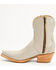 Image #3 - Lucchese Women's Cactus Western Booties - Snip Toe, Cream, hi-res