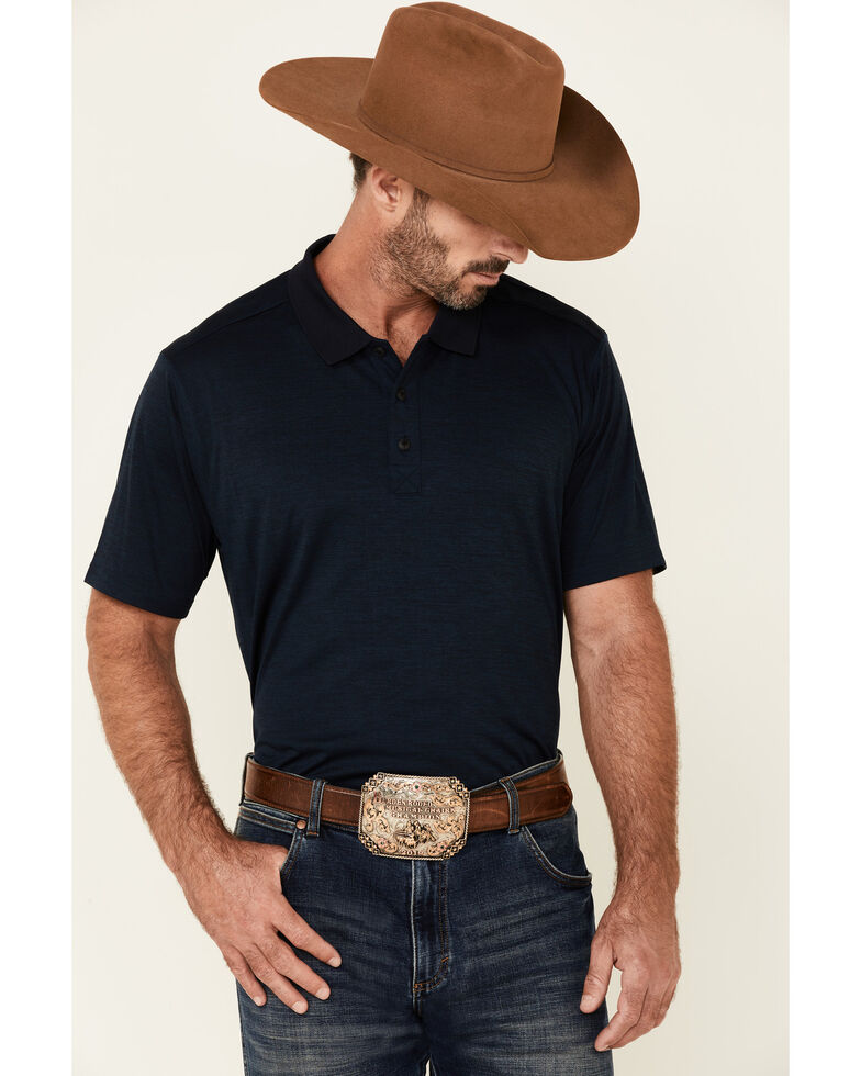 Cody James Core Men's Solid Navy Bermuda Short Sleeve Polo Shirt , Navy, hi-res