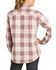 Image #2 - Ariat Women's FR Bria Plaid Print Long Sleeve Button Down Work Shirt, Burgundy, hi-res