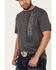 Jack Daniel's Men's Vertical Logo Graphic Short Sleeve T-Shirt , Charcoal, hi-res