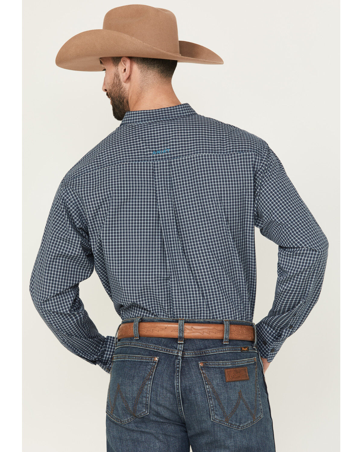 Image #4 - Ariat Men's Pro Series Paddy Classic Fit Checkered Print Long Sleeve Button-Down Western Shirt, Black, hi-res
