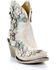 Corral Women's Floral Overlay Booties - Round Toe , White, hi-res