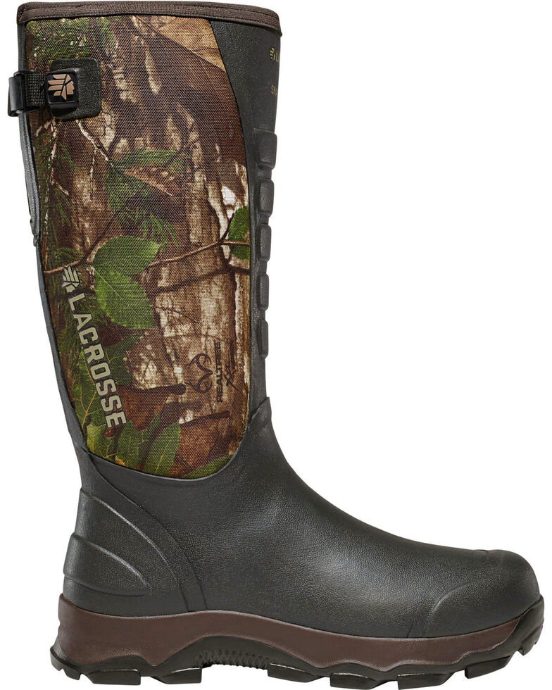 LaCrosse Men's 4X Alpha Realtree Xtra Green Snake Boots - Round Toe, Camouflage, hi-res
