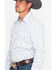 Image #1 - Rock & Roll Denim Men's Triangle Geo Print Long Sleeve Western Shirt , Grey, hi-res
