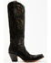 Image #2 - Corral Women's Floral Tall Western Boots - Snip Toe , Gold, hi-res