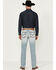Image #3 - Moonshine Spirit Men's Sutton Light Wash Slim Straight Stretch Denim Jeans, Indigo, hi-res