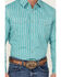 Image #3 - Wrangler 20X Men's Square Geo Print Long Sleeve Snap Stretch Western Shirt , Green, hi-res