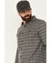 Image #2 - Brothers and Sons Men's Brewster Everyday Plaid Print Long Sleeve Button Down Flannel Shirt, Steel, hi-res