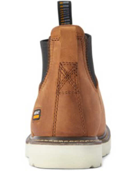 Image #3 - Ariat Women's Rebar Wedge Chelsea H20 Pull On Soft Work Boots - Round Toe , Brown, hi-res