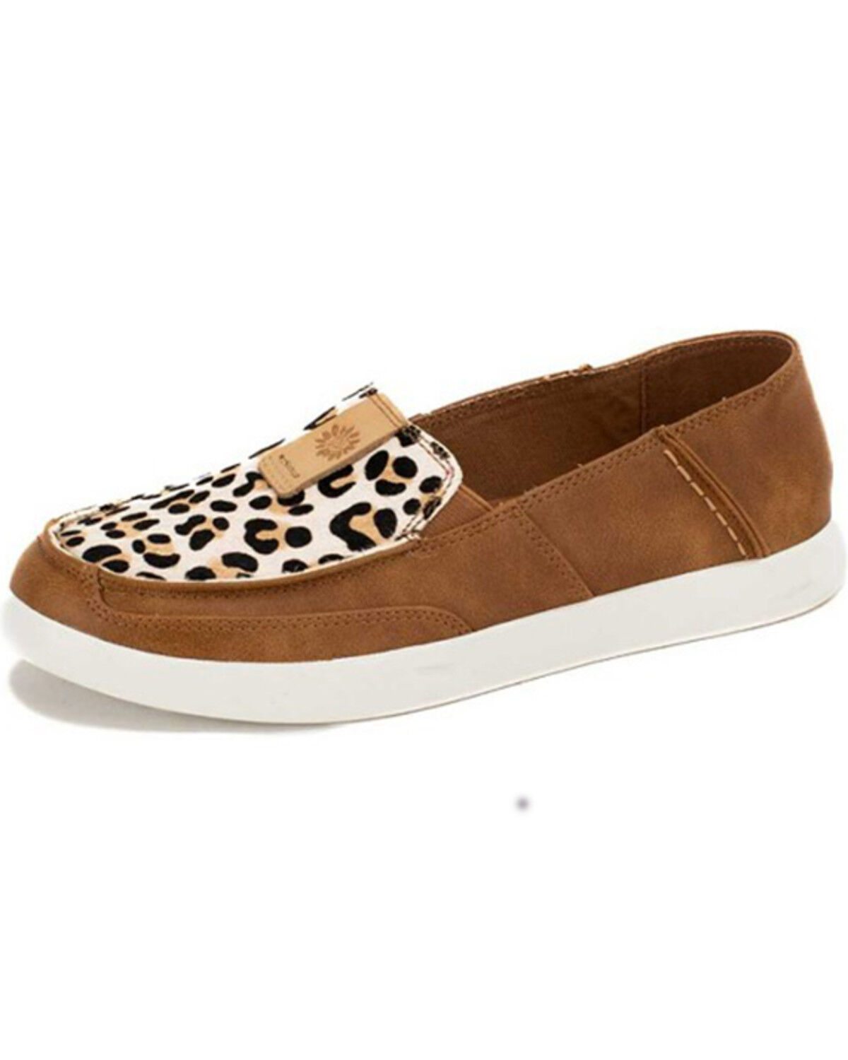 Image #1 - Yellow Box Women's Olevia Cow Print Slip-On Shoe, Leopard, hi-res
