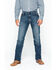 Wrangler Retro Men's Layton Medium Wash Low Rise Slim Bootcut Jeans, Denim, hi-res