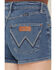Image #4 - Wrangler Women's Medium Wash Mid Rise May Stretch Denim Shorts, Medium Wash, hi-res