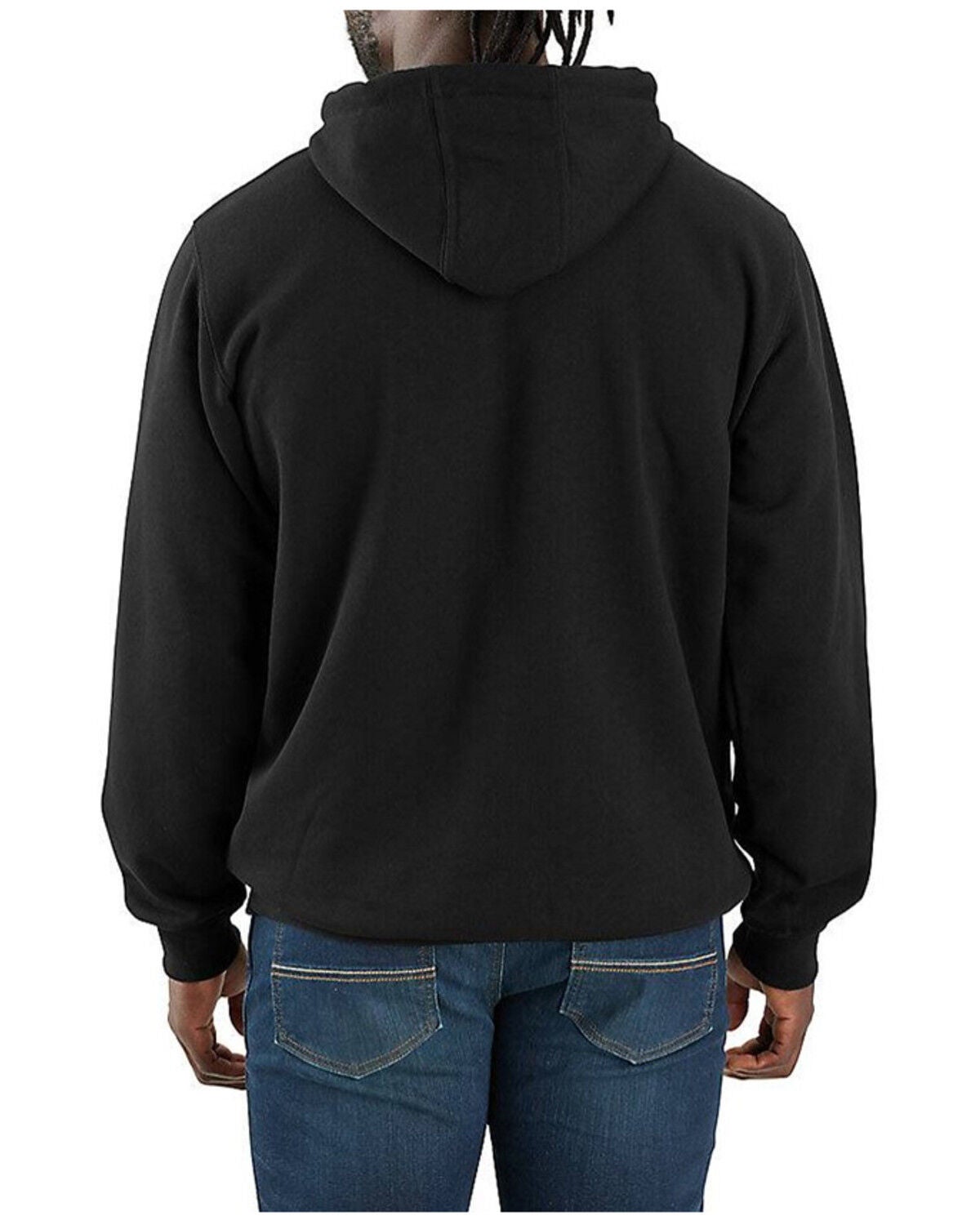 Image #2 - Carhartt Men's Loose Fit Midweight Camo Print Logo Graphic Hooded Sweatshirt, Black, hi-res