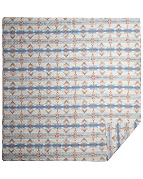 Image #2 - Carstens Home Stack Rock Southwestern Twin Quilt - 3-Piece, Blue, hi-res