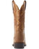 Image #3 - Ariat Women's Round Up Western Performance Boots - Broad Square Toe, Brown, hi-res