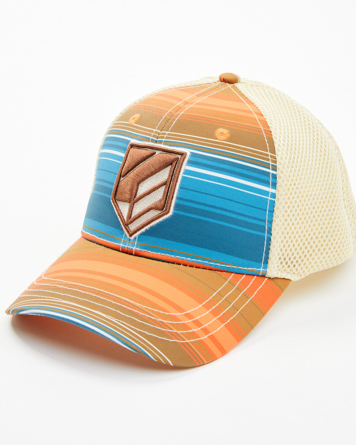 Image #1 - RANK 45® Men's Barrett Serape Striped Baseball Cap, Cream, hi-res