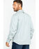 Image #2 - Hawx Men's Solid Twill Pearl Snap Long Sleeve Work Shirt , Grey, hi-res