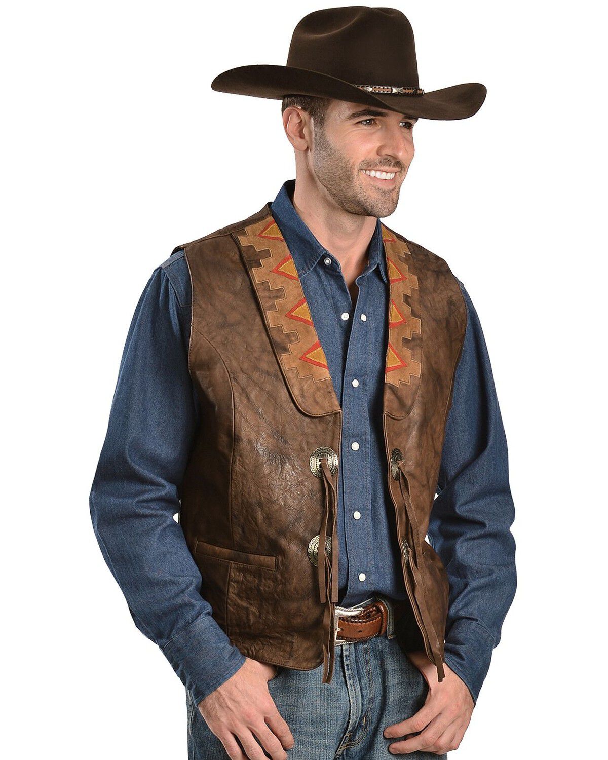 Image #3 - Kobler Circle of Life Leather Vest, , hi-res