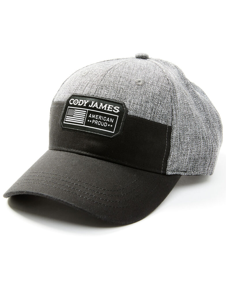 Cody James Men's American Proud Color-Block Patch Ball Cap , Black, hi-res