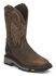 Image #1 - Justin Men's Driscoll Electrical Hazard Work Boots - Soft Toe, Mahogany, hi-res