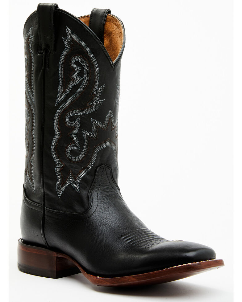Cody James Men's Black Stockman Cowboy Boots - Square Toe, Black, hi-res