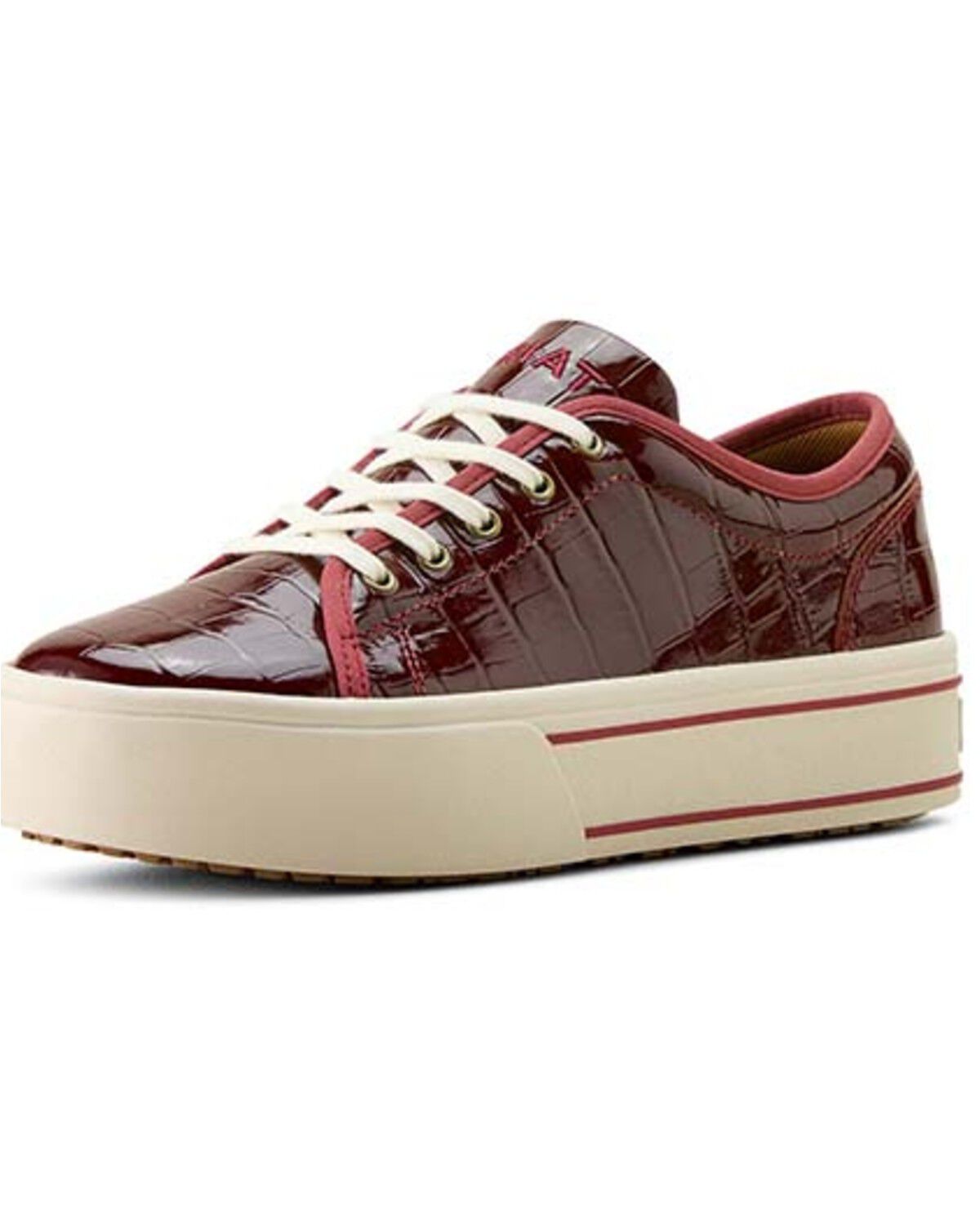Image #3 - Ariat Women's Skylar Crocodile Print Casual Shoes, Red, hi-res