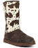 Image #1 - Superlamb Women's Turano 11" Cow Print Real Hair-On Casual Pull On Boots - Round Toe, , hi-res