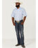 Image #2 - Resistol Men's Destin All-Over Print Short Sleeve Pearl Snap Western Shirt , Blue, hi-res