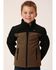 Image #1 - Roper Boys' Pieced Softshell Jacket , Brown, hi-res