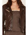 Image #3 - Mauritius Leather Women's Stella Star Leather Jacket, Brown, hi-res