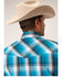 Image #2 - Roper Men's Amarillo Plaid Print Long Sleeve Pearl Snap Western Shirt, Bright Blue, hi-res