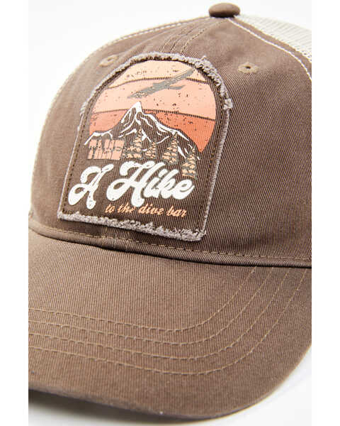 Image #2 - Shyanne Women's Take A Hike Embroidered Patch Mesh-Back Ball Cap , Dark Brown, hi-res