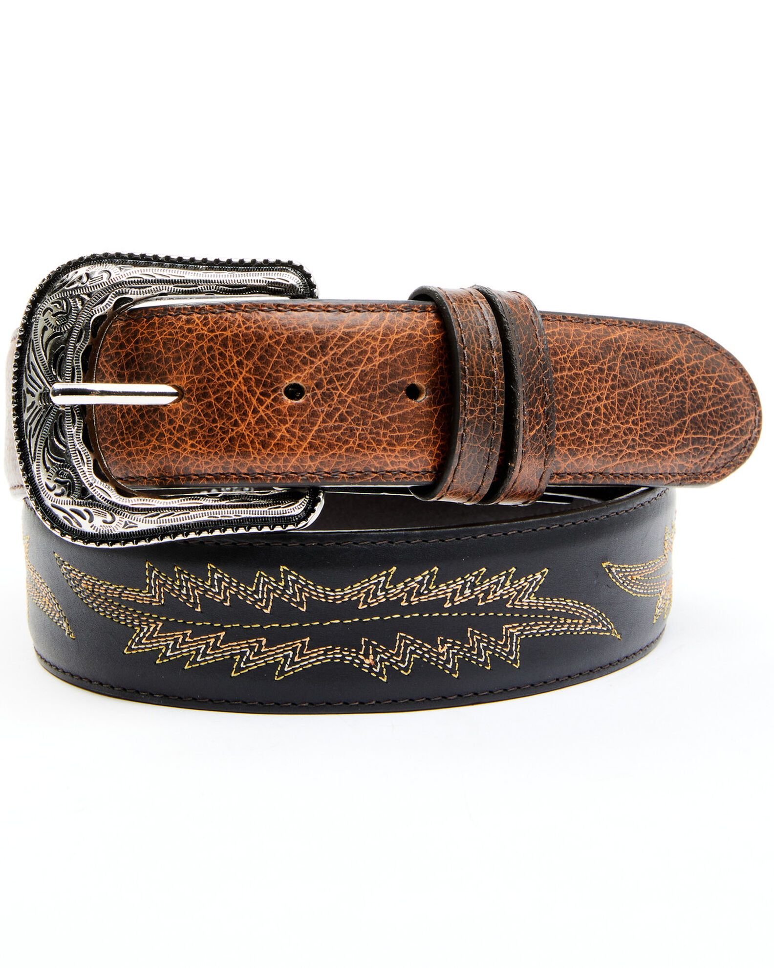 Cody James Men s Two Tone Brown Buck Western Belt