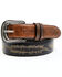 Image #1 - Cody James Men's Two-Tone Brown Buck Western Belt, Black/brown, hi-res